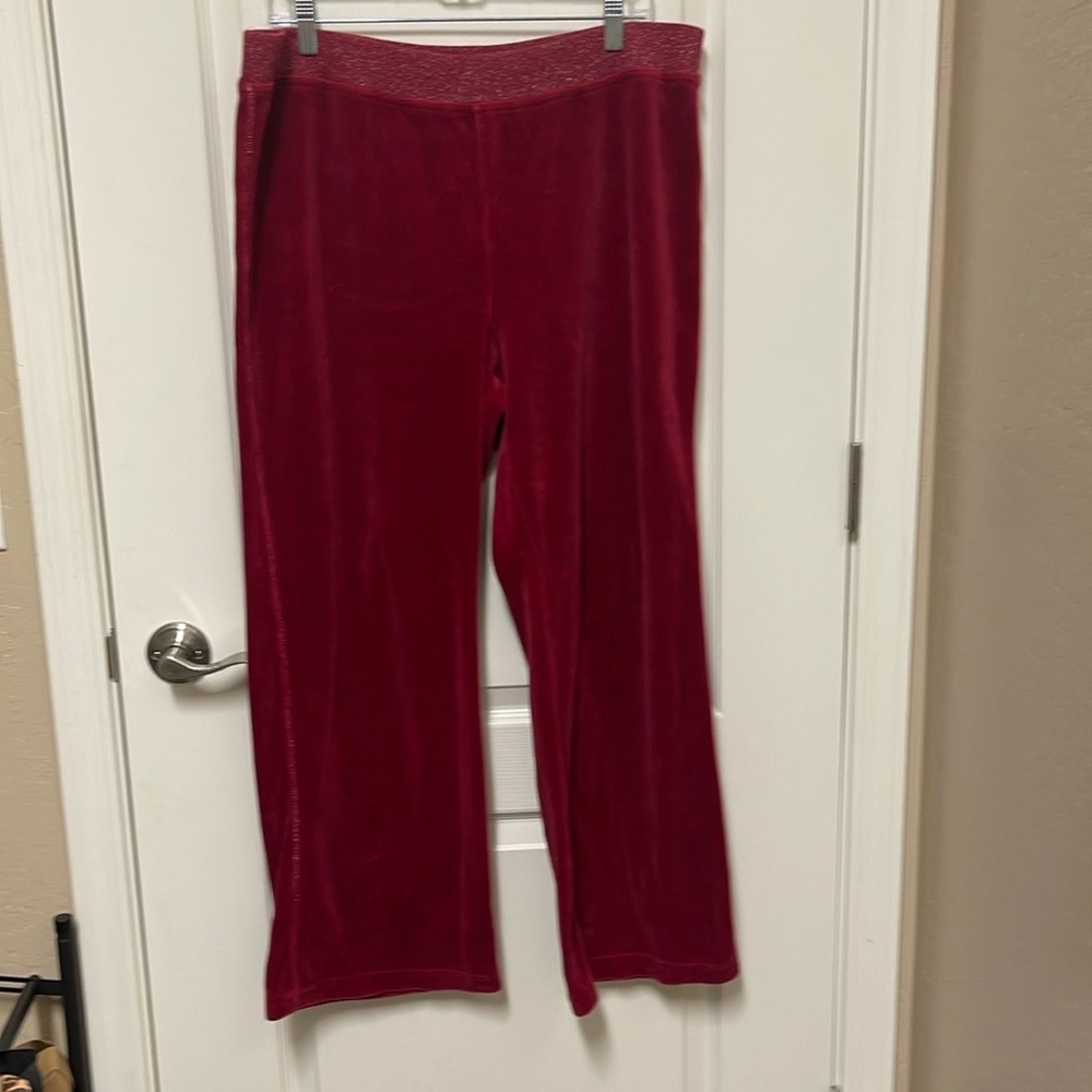 Women’s velour pants size 1X elastic waist
Style & Company.